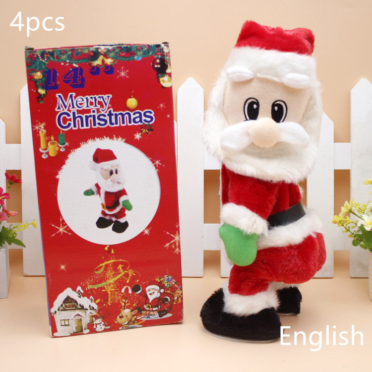 Creative Christmas with Music Electric Hip-shaking Santa Claus Ornaments