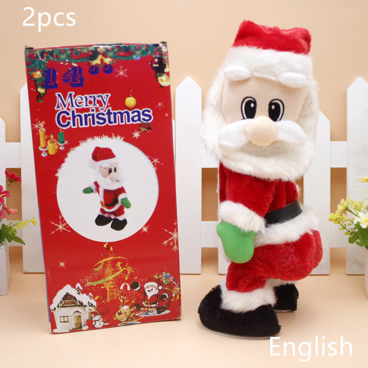 Creative Christmas with Music Electric Hip-shaking Santa Claus Ornaments