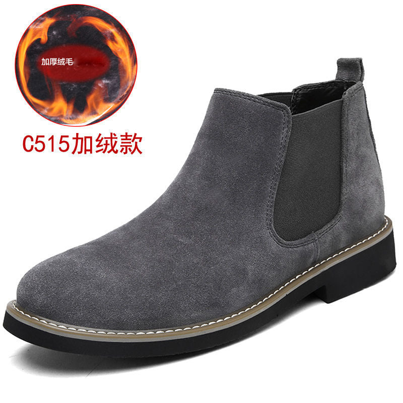 Large Size Cross-border Amazon Chelsea Boots Men's Boots British Style High-top Shoes Martin Boots Men's Shoes Mid-top Short Boots