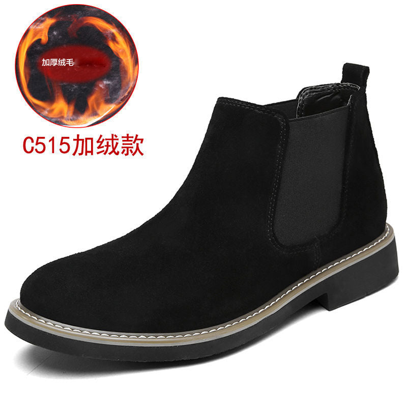 Large Size Cross-border Amazon Chelsea Boots Men's Boots British Style High-top Shoes Martin Boots Men's Shoes Mid-top Short Boots